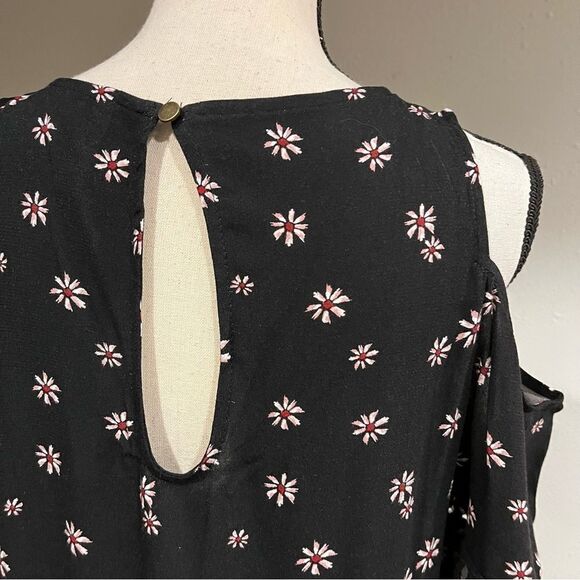 Floral cold shoulder short sleeve loose fit dress - Picture 8 of 13